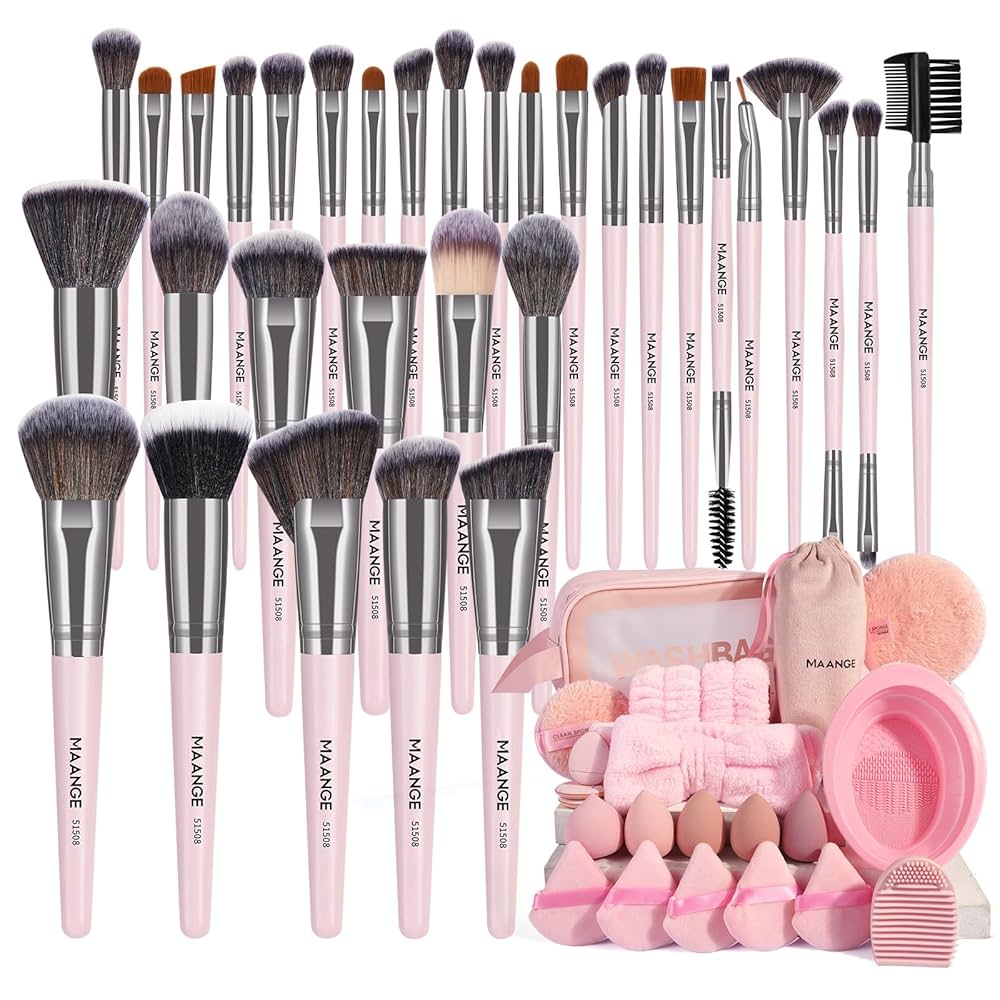 Amazon.com: MAANGE Makeup Brushes 54 Pcs Makeup Tool Set